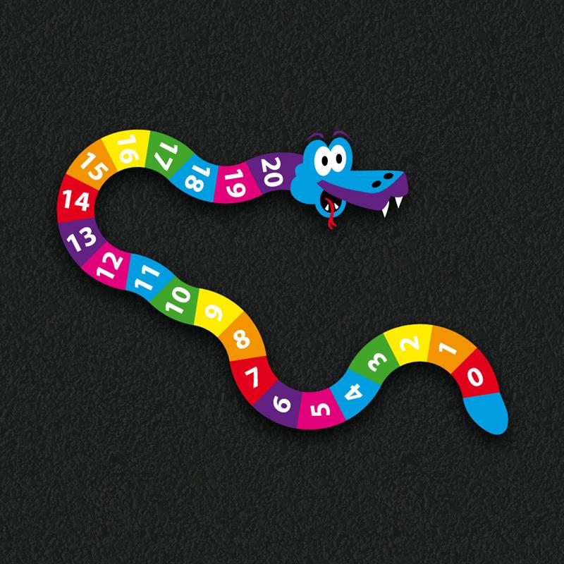 Technical render of a 0-20 Number Snake